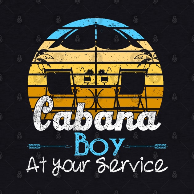 CABANA BOY AT YOUR SERVICE | POOL PARTY BOY BARTENDER FUNNY by The Design Catalyst